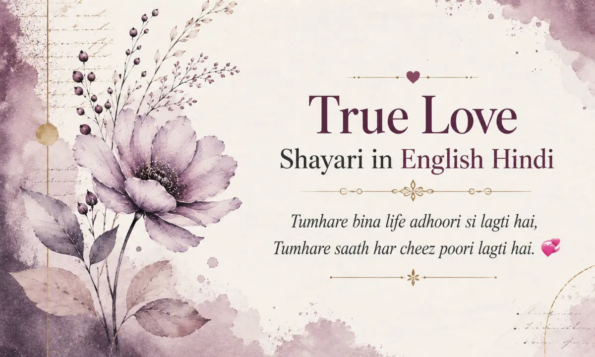 True Love Shayari in English Hindi