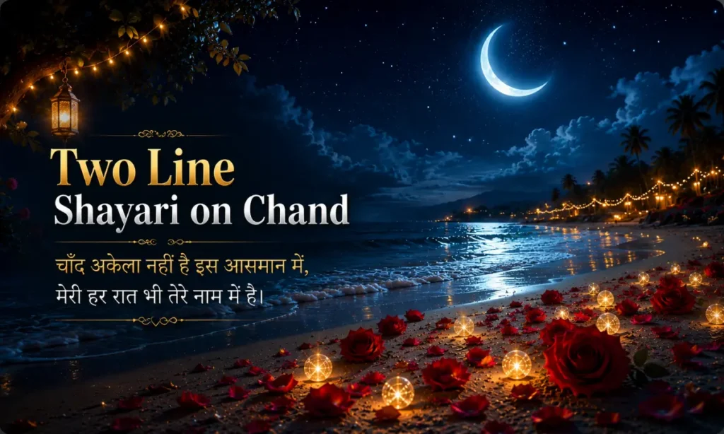 Two Line Shayari on Chand