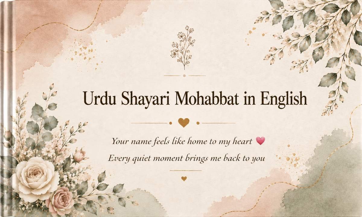 Urdu Shayari Mohabbat in English