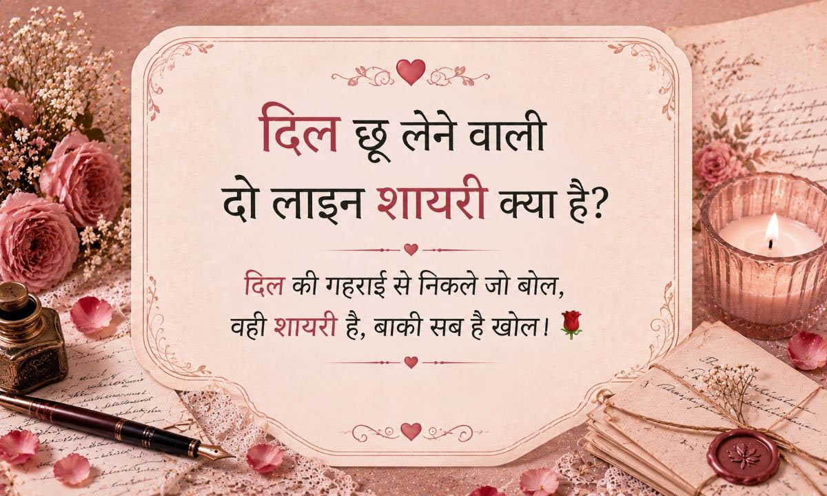दिल छू लेने वाली दो लाइन शायरी क्या है?