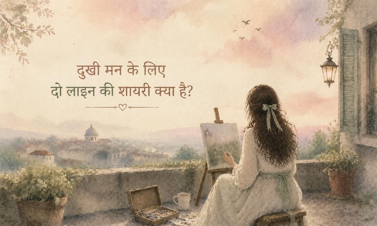 दुखी मन के लिए दो लाइन की शायरी क्या है?