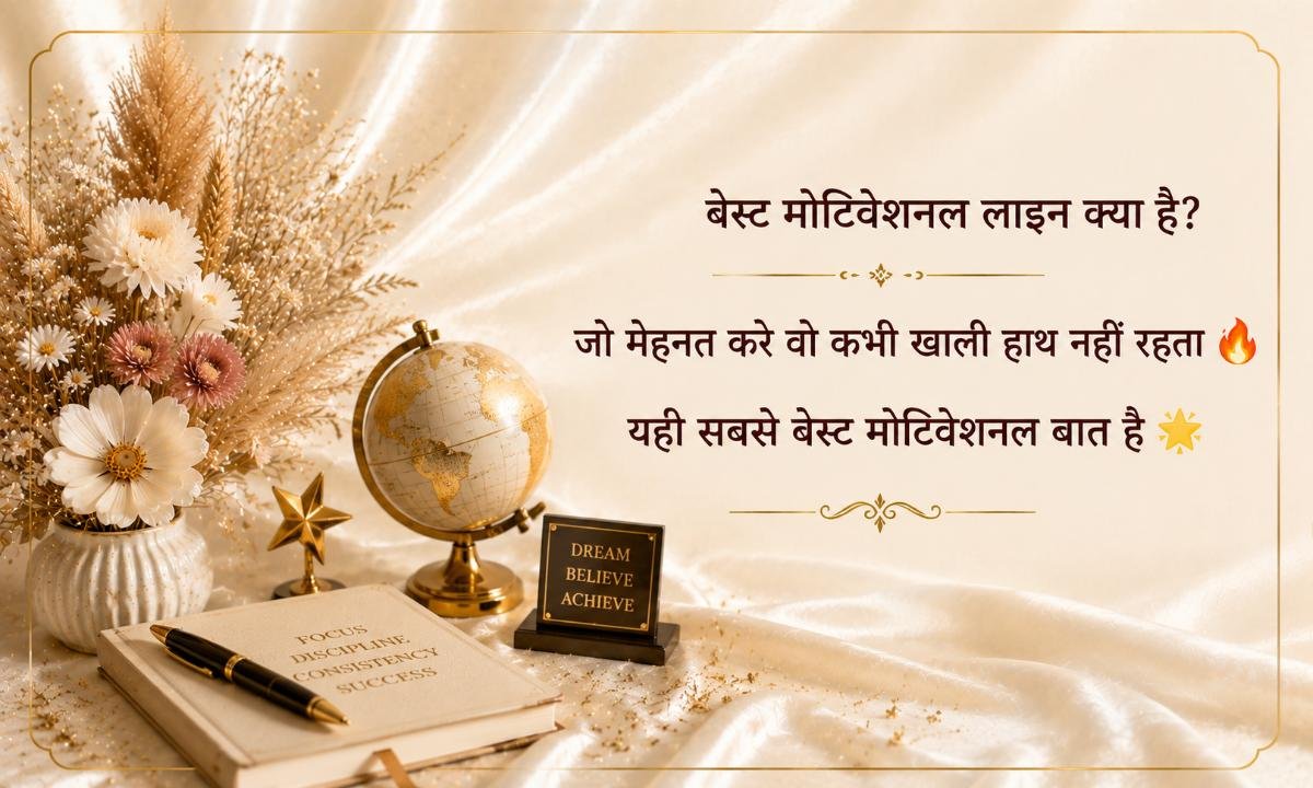 बेस्ट मोटिवेशनल लाइन क्या है