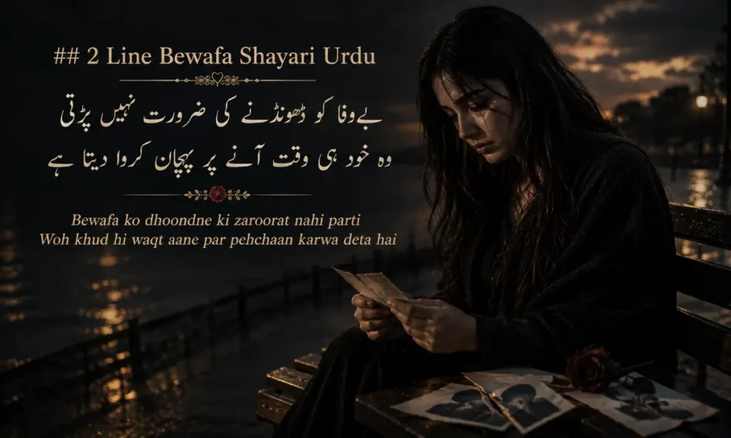2 Line Bewafa Shayari Urdu