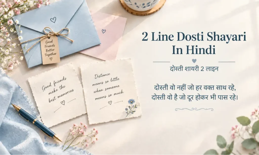 2 Line Dosti Shayari In Hindg