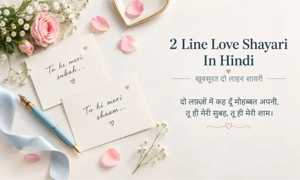 2 Line Love Shayari In Hindi