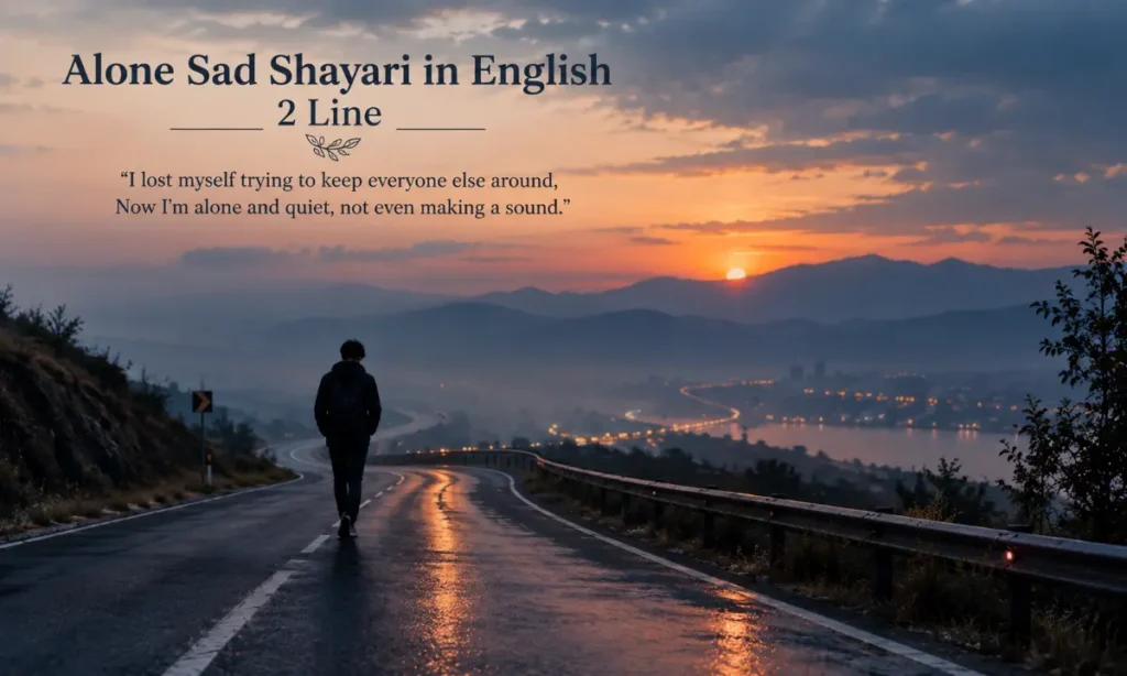 Alone Sad Shayari in English 2 Line