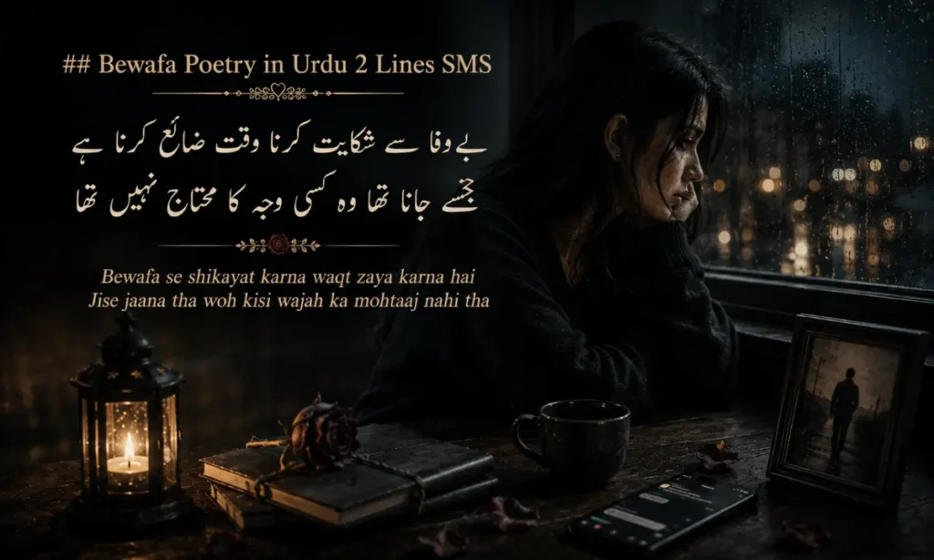 Bewafa Poetry in Urdu 2 Lines SMS
