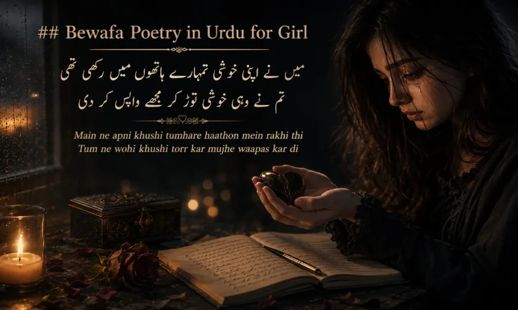 Bewafa Poetry in Urdu for Girl