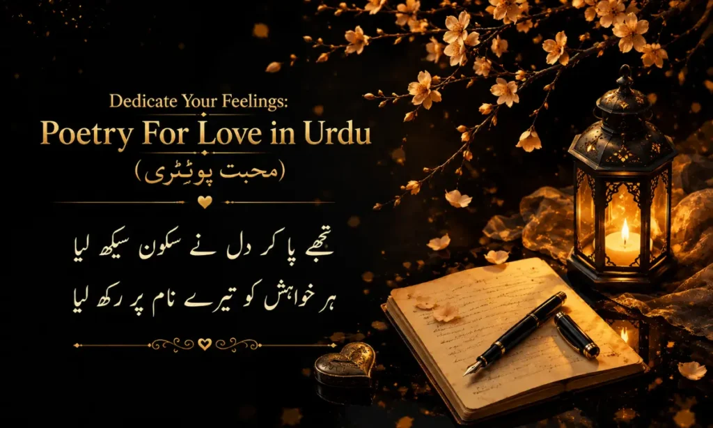 Dedicate Your Feelings Poetry For Love in Urdu (محبت پوئِٹْری)