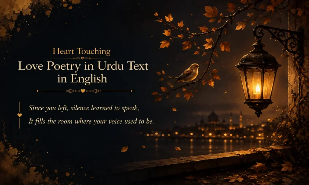 Heart Touching Love Poetry in Urdu Text in English