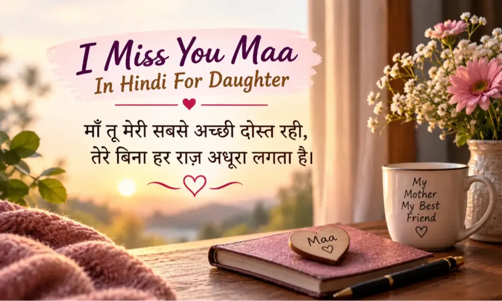 I Miss You Maa In Hindi For Daughter