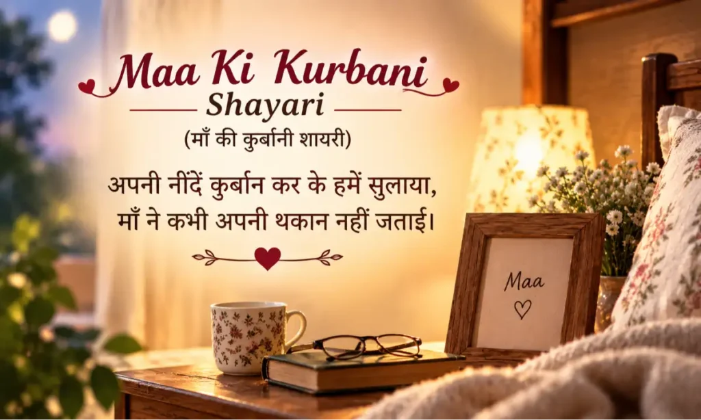 Maa Ki Kurbani Shayari (माँ की कुर्बानी शायरी)