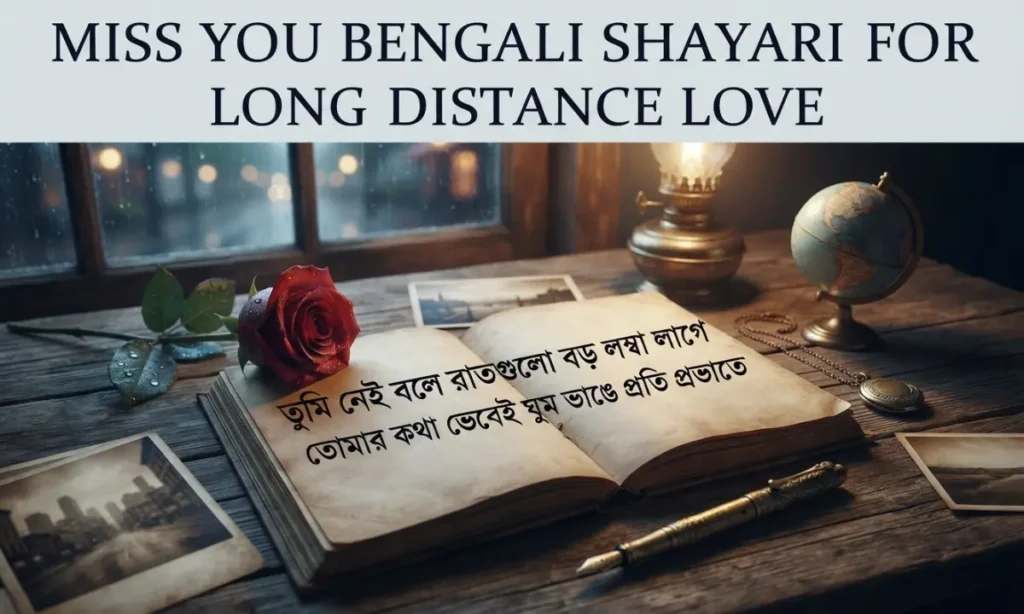 Miss You Bengali Shayari For Long Distance Love