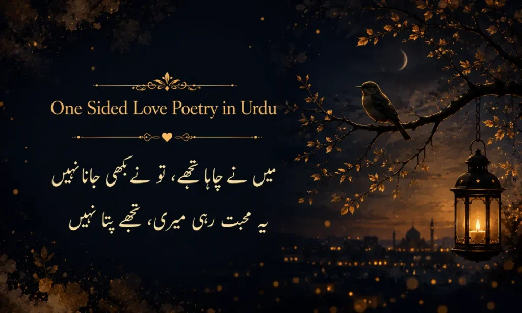One Sided Love Poetry in Urdu