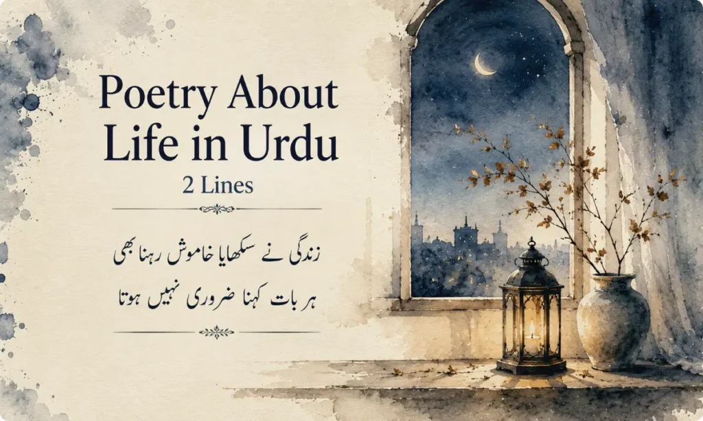 Poetry About Life in Urdu 2 Lines