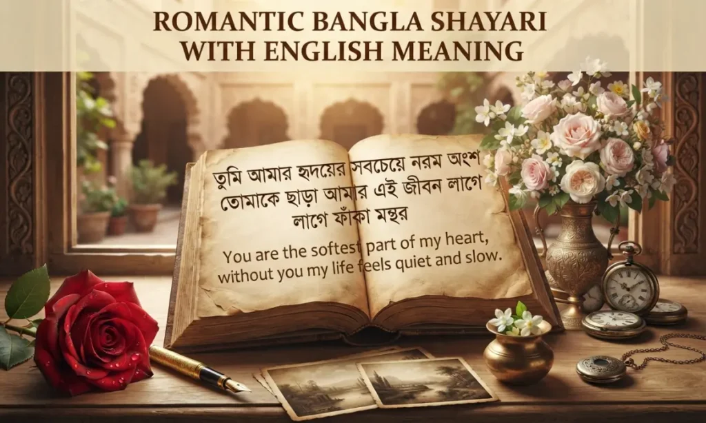 Romantic Bangla Shayari With English Meaning