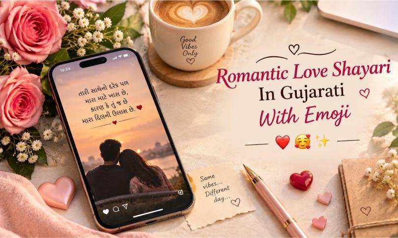 Romantic Love Shayari In Gujarati With Emoji