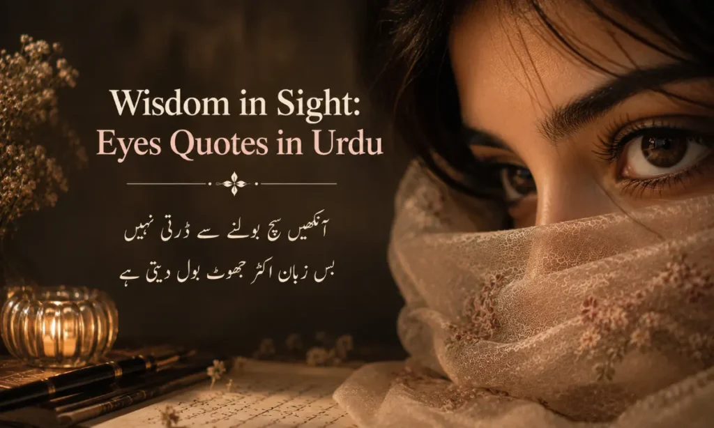 Wisdom in Sight Eyes Quotes in Urdu