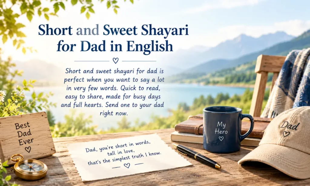 short and sweet shayari for dad in english