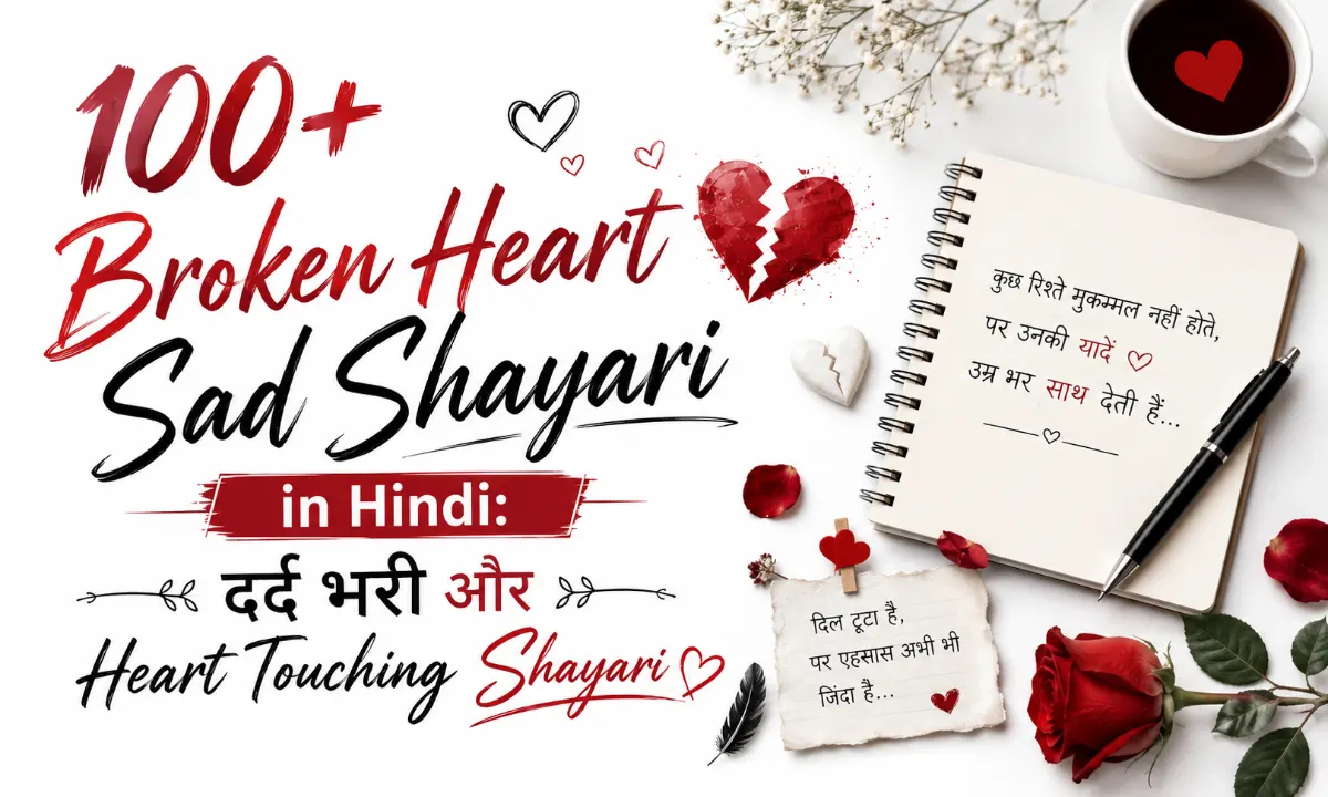 100+ Broken Heart Sad Shayari in Hindi दर्द भरी और Heart Touching Shayari