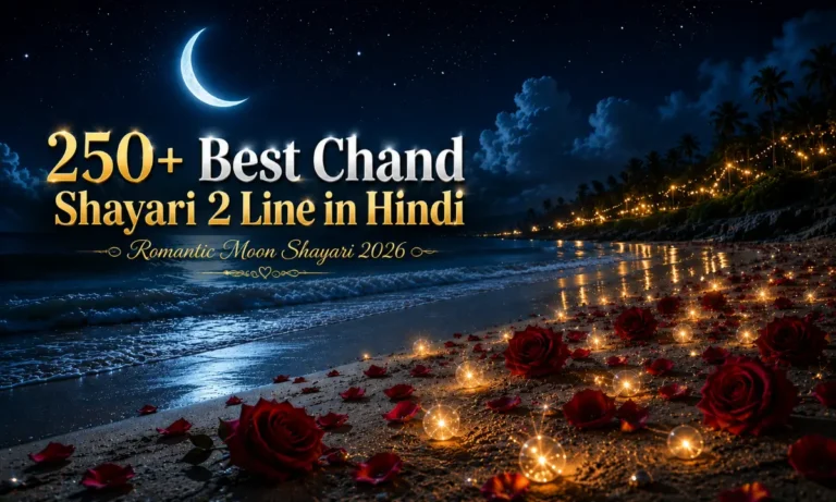 250+ Best Chand Shayari 2 Line in Hindi | Romantic Moon Shayari 2026