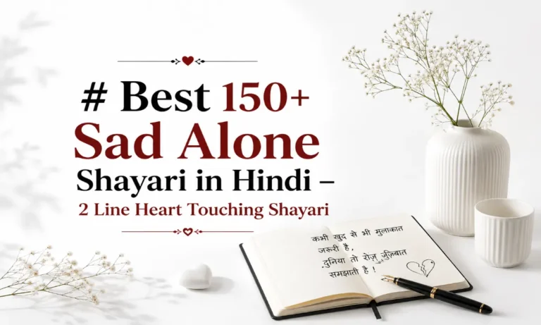 Best 150+ Sad Alone Shayari in Hindi – 2 Line Heart Touching Shayari