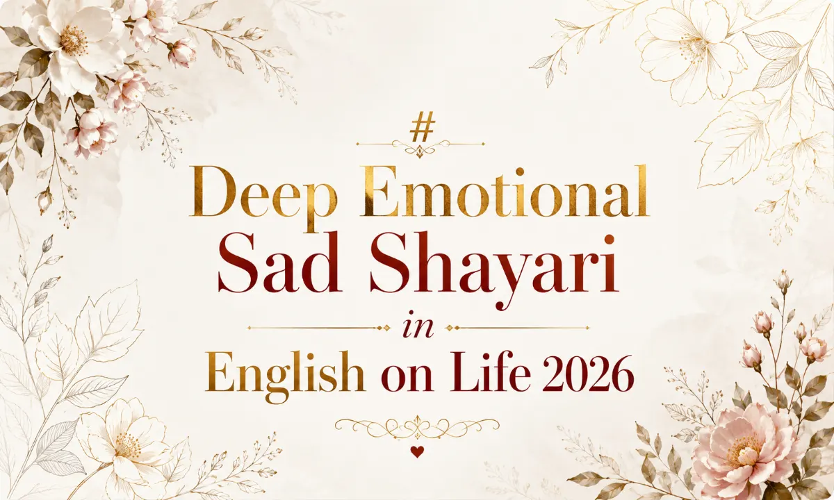 Deep Emotional Sad Shayari in English on Life 2026