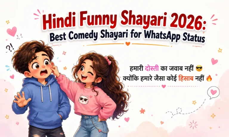 Hindi Funny Shayari 2026 Best Comedy Shayari for WhatsApp Status