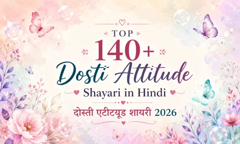 Top 140+ Dosti Attitude Shayari in Hindi | दोस्ती एटीट्यूड शायरी 2026