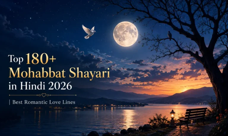 Top 180+ Mohabbat Shayari in Hindi 2026 | Best Romantic Love Lines
