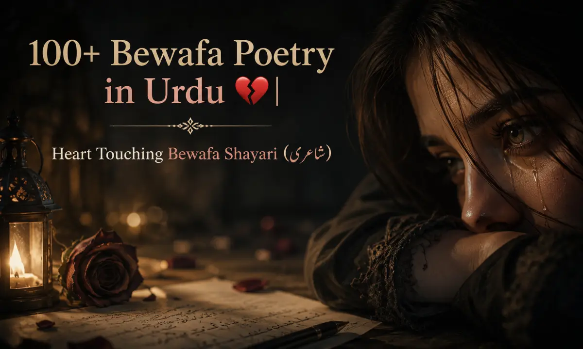 100+ Bewafa Poetry in Urdu 💔 | Heart Touching Bewafa Shayari (شاعری)