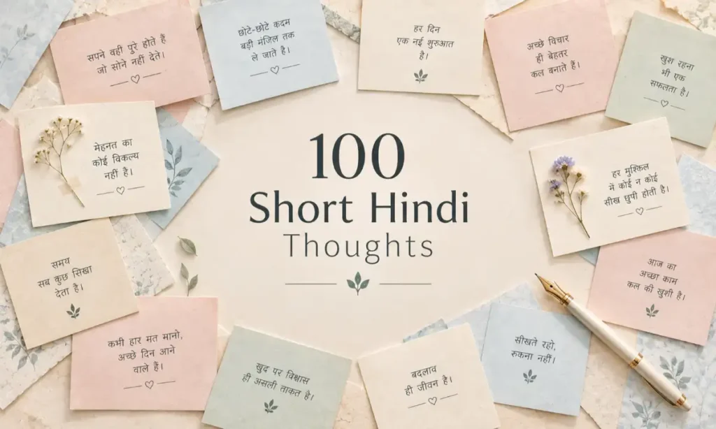 100 Short Hindi Thoughts