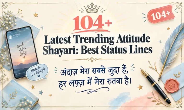 104+ Latest Trending Attitude Shayari Best Status Lines