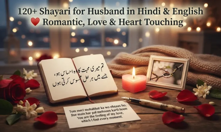 120+ Shayari for Husband in Hindi & English ❤️ Romantic, Love & Heart Touching