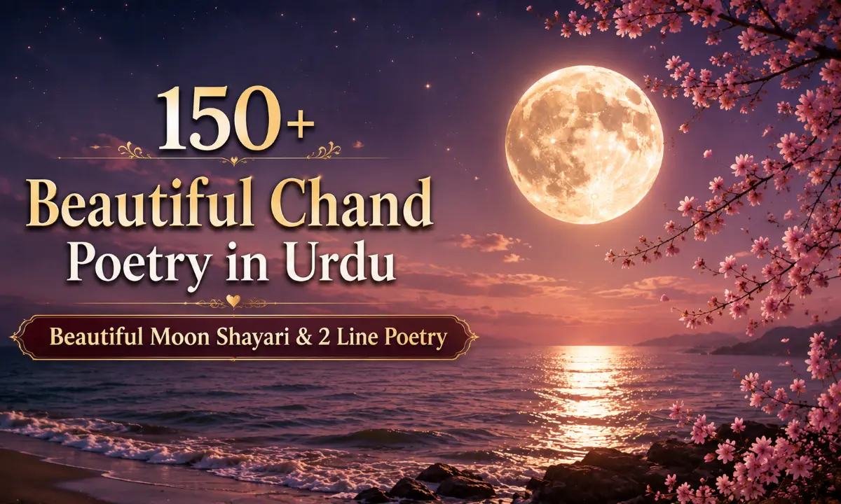 150+ Beautiful Chand Poetry in Urdu Beautiful Moon Shayari & 2 Line Poetry
