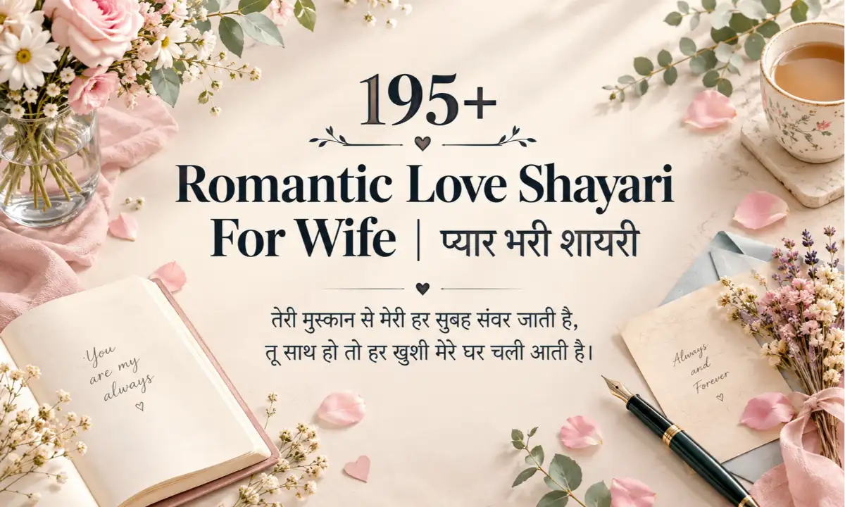 195+ Romantic Love Shayari For Wife प्यार भरी शायरी