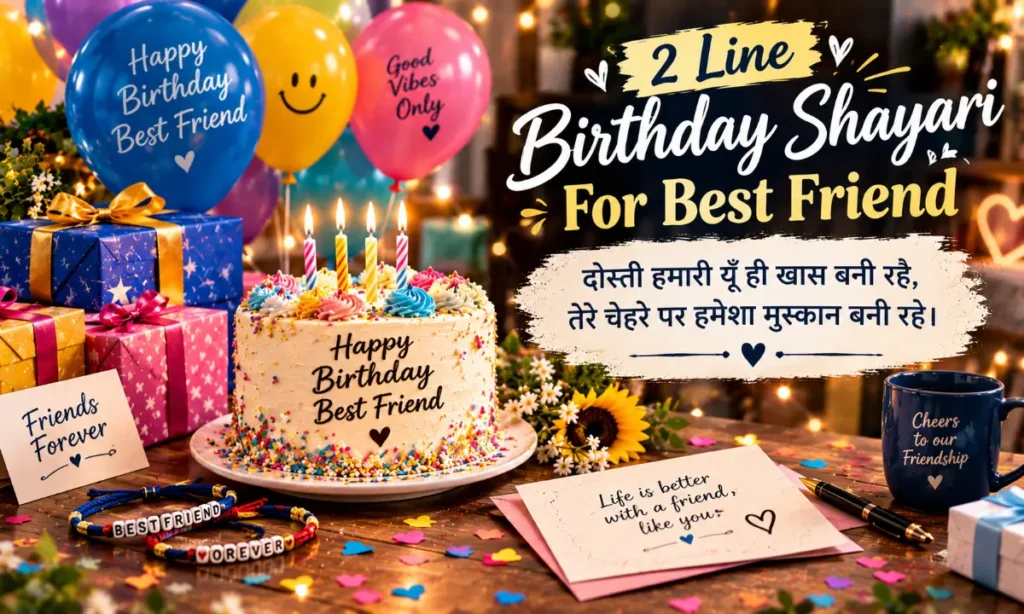2 Line Birthday Shayari For Best Friend