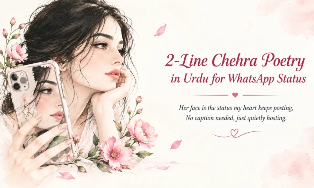 2-Line Chehra Poetry in Urdu for WhatsApp Status