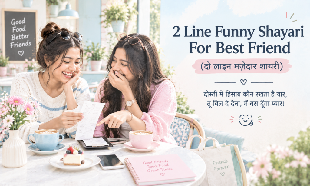 2 Line Funny Shayari For Best Friend (दो लाइन मज़ेदार शायरी)