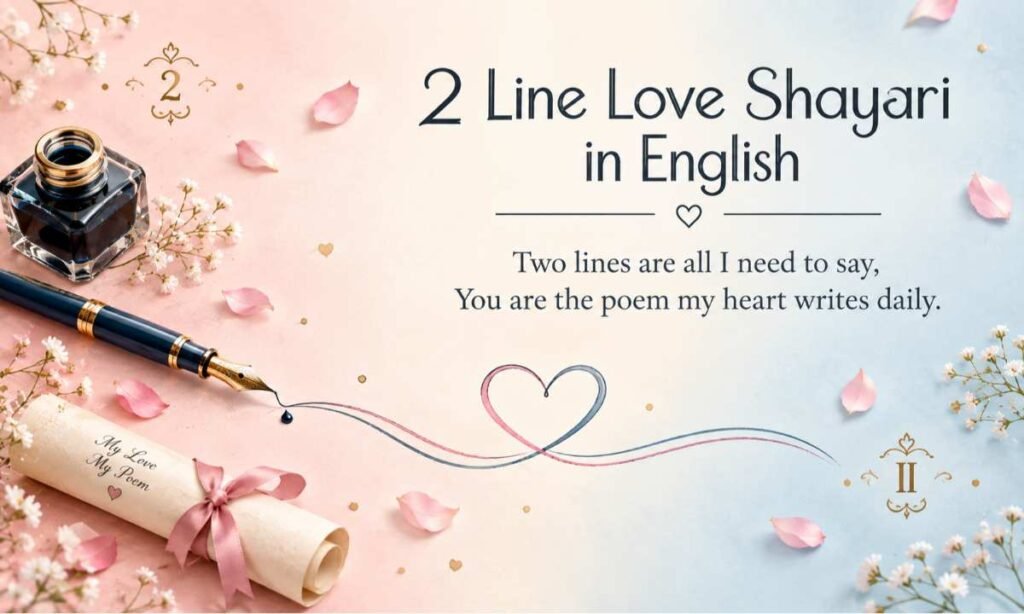 2 Line Love Shayari in English