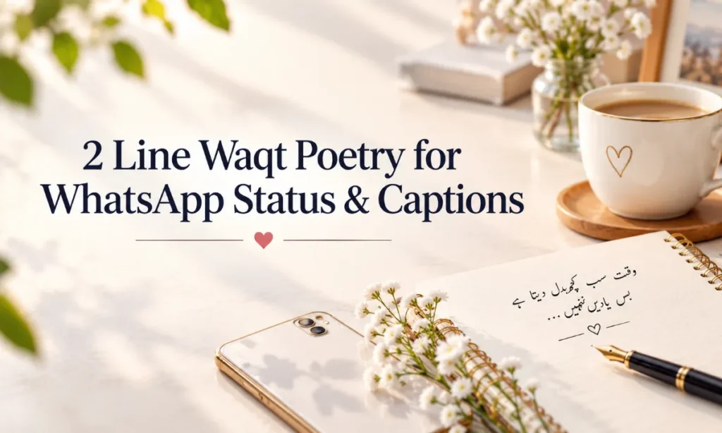 2 Line Waqt Poetry for WhatsApp Status & Captions