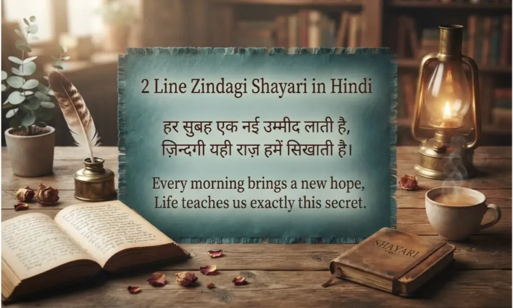 2 line zindagi shayari in hindi