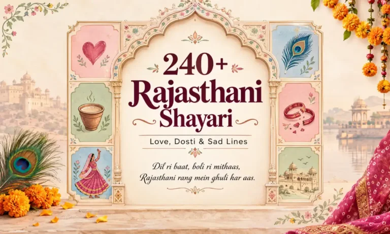 240+ Rajasthani Shayari Love Dosti & Sad Lines