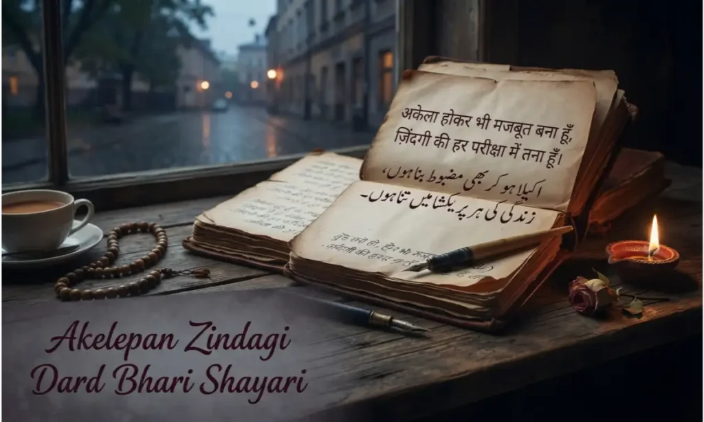 Akelepan Zindagi Dard Bhari Shayari