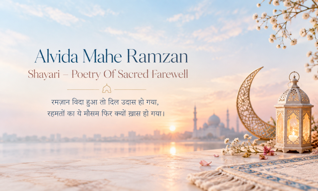 Alvida Mahe Ramzan Shayari – Poetry Of Sacred Farewell