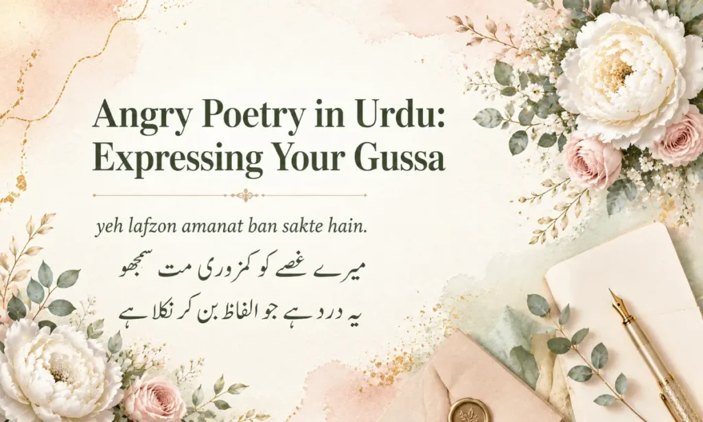 Angry Poetry in Urdu Expressing Your Gussa