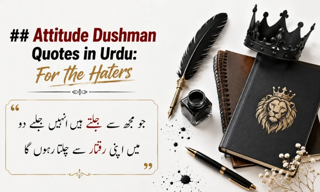Attitude Dushman Quotes in Urdu For the Haters