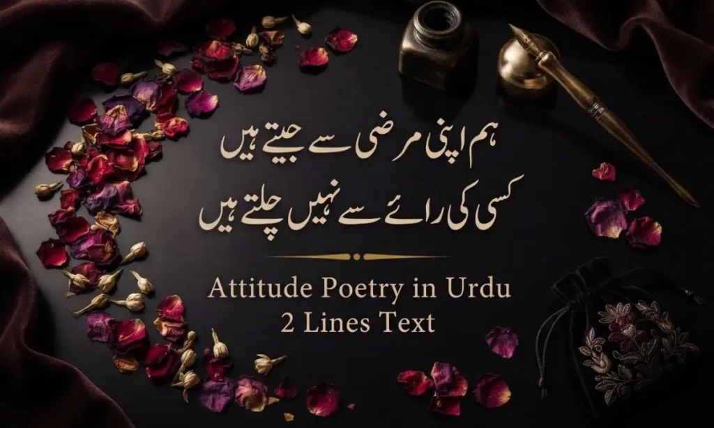 Attitude Poetry in Urdu 2 Lines Text