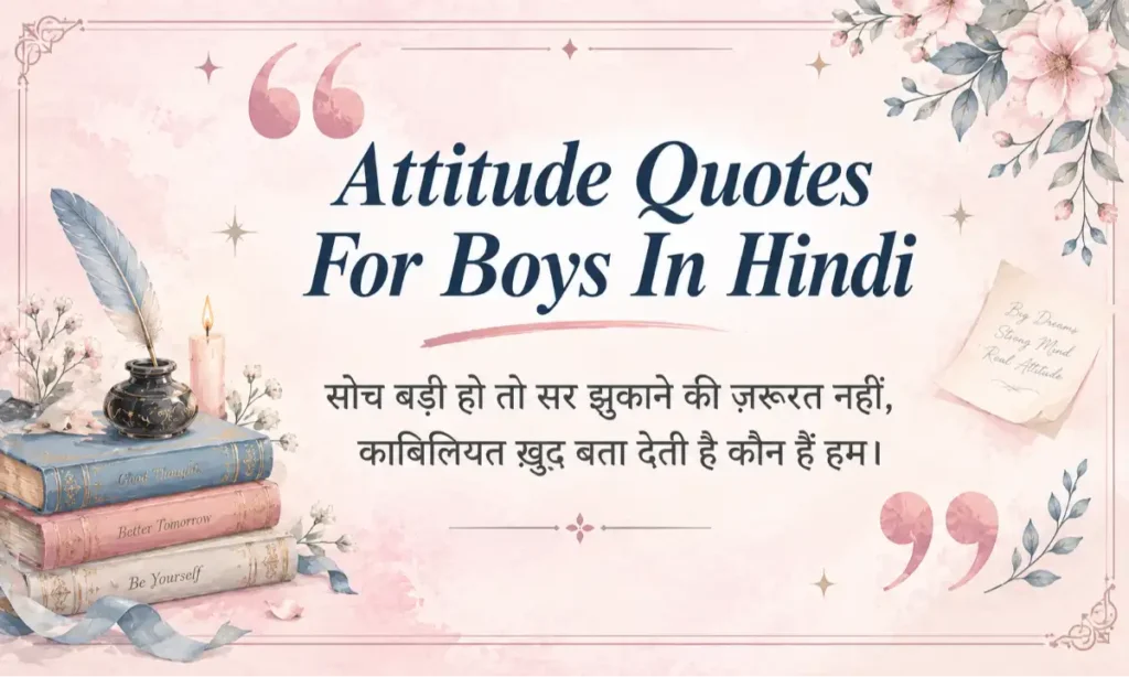 Attitude Quotes For Boys In Hindi