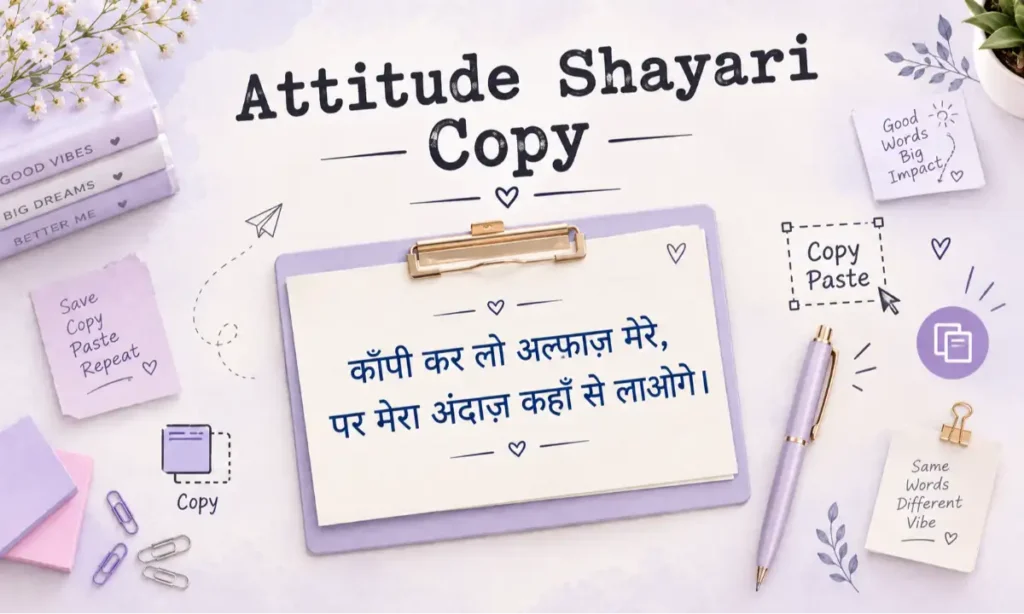 Attitude Shayari Copy